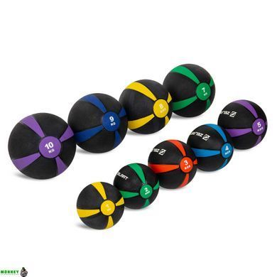 М'яч медичний медбол Zelart Medicine Ball FI-5122-7 7кг сірий-зелений