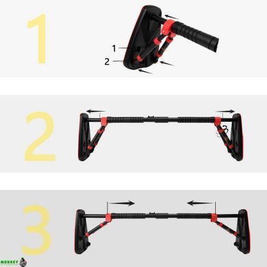 Турнік розсувний Cornix Elite+ 100-140 см XR-0295 Black/Red