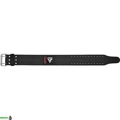 Пояс для пауэрлифтинга RDX RD1 кожаный Black L