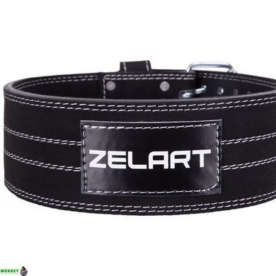 Пояс атлетический кожаный ZELART SB-165150 S ширина-10см черный