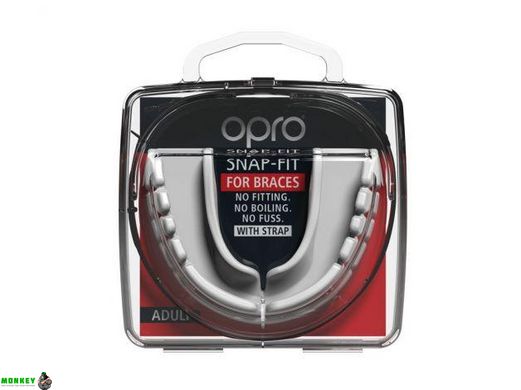 Капа OPRO Snap-Fit FOR BRACES White (art.002318004)