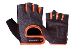 Перчатки для фитнеса и тяжелой атлетики PowerPlay 2935 женские серо-оранжевые XS