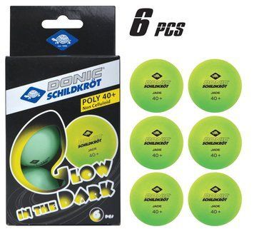 Мячи Donic Glow in the dark (6шт.) 40+ green 00000027674