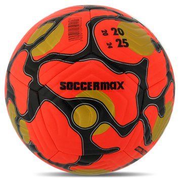 Мяч футбольный HYBRID SOCCERMAX FB-4364 Оранжевый №5 PU