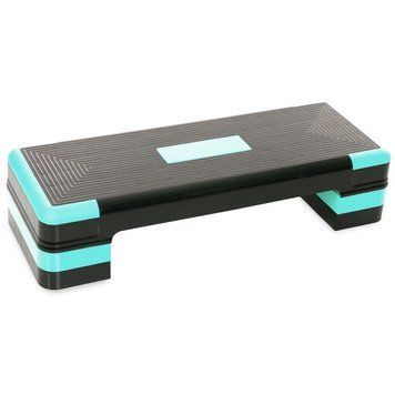 Степ-платформа FI-1574 Чорний-бірюза (PP, р-р 90Lx34Wx10-20Hсм,)