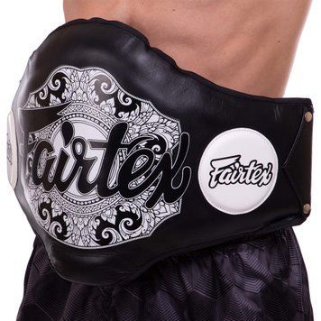 Пояс тренера шкіряний FAIRTEX BPV2 Чорно-білий