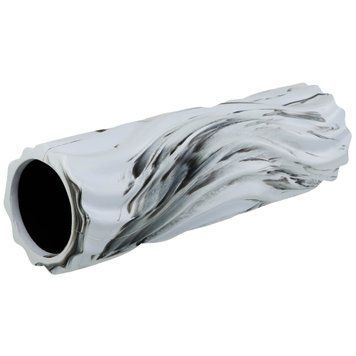 Роллер массажный цилиндр (ролик мфр) 33см Grid Line Roller EVA SP-Sport FI-0042 Черный-белый