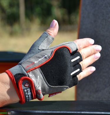 Перчатки для фитнеса и тяжелой атлетики Power System Woman's Power PS-2570 женские Black/Red M
