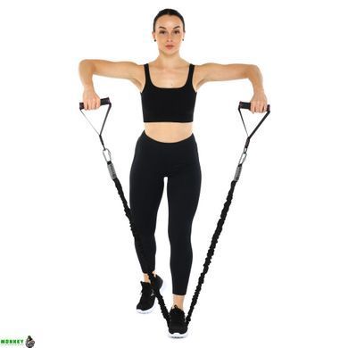 Ручки для эспандера и тренажера FIT HANDLES EZOUS F-06-E 2шт черный-фиолетовый