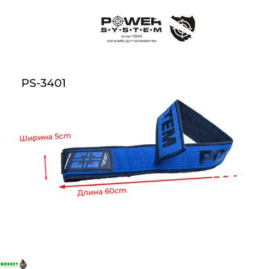 Кистевые ремни Power System PS-3401 Lifting Straps Duplex Black/Blue