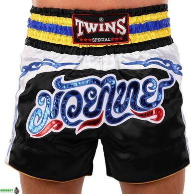 Шорты для тайского бокса и кикбоксинга TWINS NTBS-004 S черный
