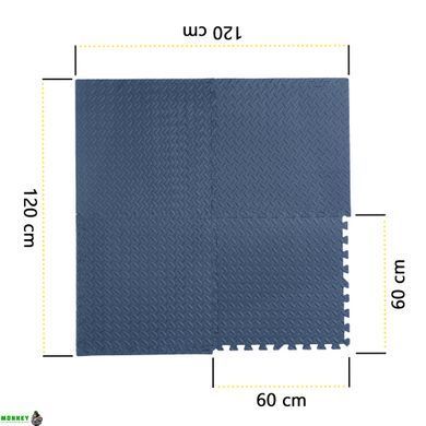 Мат-пазл (ласточкин хвост) Cornix Mat Puzzle EVA 120 x 120 x 1 cм XR-0239 Navy Blue