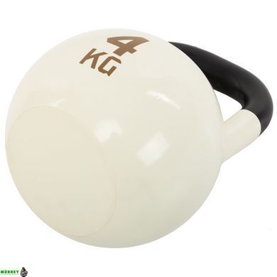 Гиря стальная окрашенная LiveUp LP9008-4 4кг белый