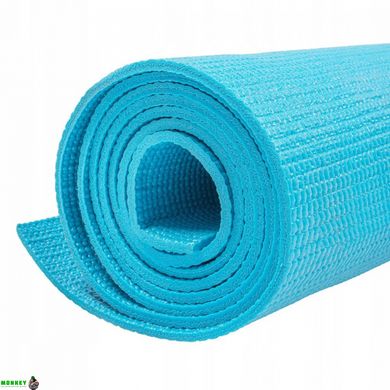 Коврик (мат) для йоги та фітнесу Springos PVC 4 мм YG0035 Sky Blue