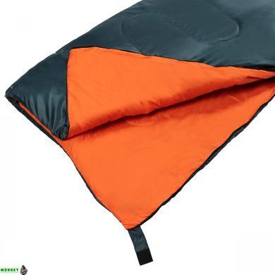 Спальный мешок (спальник) одеяло SportVida SV-CC0061 +2 ...+21&deg;C R Navy Green/Orange