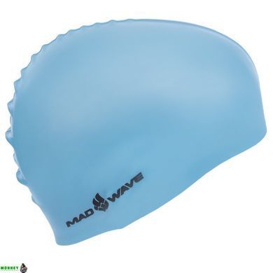 Шапочка для плавания MadWave LIGHT M053503 Синий (силикон,)