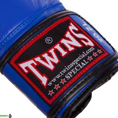Рукавички боксерські шкіряні TWINS BGVLA1 Чорний 14 унції