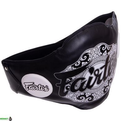 Пояс тренера кожаный FAIRTEX BPV2 Черный-белый