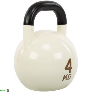 Гиря стальная окрашенная LiveUp LP9008-4 4кг белый