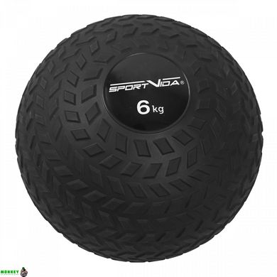 Слэмбол (медицинский мяч) для кроссфита SportVida Slam Ball 6 кг SV-HK0348 Black