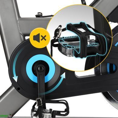 Велотренажер спиннинговый (спинбайк) 4FIZJO Racing Black/Blue (P-5905973401654)