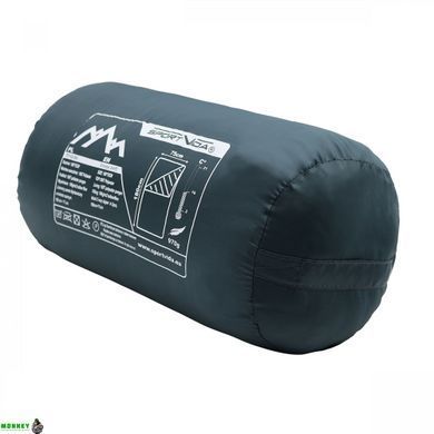 Спальный мешок (спальник) одеяло SportVida SV-CC0061 +2 ...+21&deg;C R Navy Green/Orange