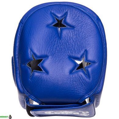 Шлем боксерский открытый кожаный TOP KING Super TKHGSC Синий XL