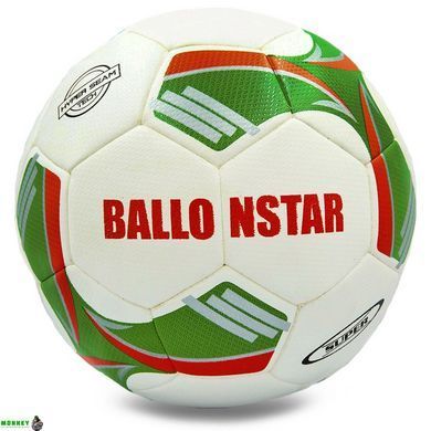 М'яч футбольний HYDRO TECHNOLOGY BALLONSTAR FB-0177 Салатово-оранжевий №5 PU