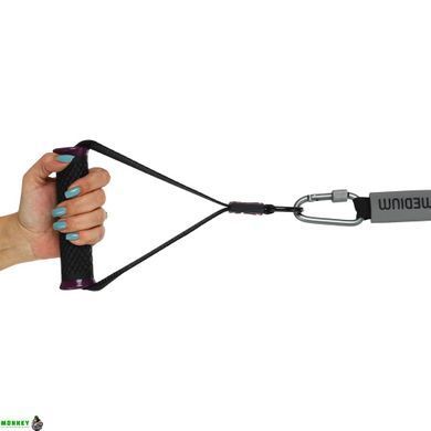 Ручки для эспандера и тренажера FIT HANDLES EZOUS F-06-E 2шт черный-фиолетовый