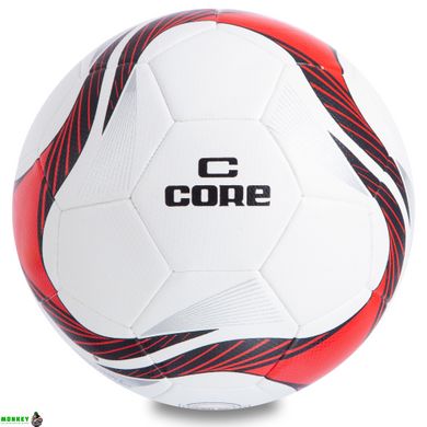 М'яч футбольний HIBRED CORE SUPER CR-012 №5 PU білий-червоний