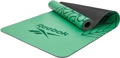 Килимок для йоги Reebok Natural Rubber Yoga Mat зелений, мандала Уні 183 х 61 х 0,32 см