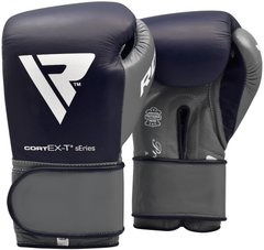 Боксерские перчатки RDX Leather Pro C4 Blue 12 ун.