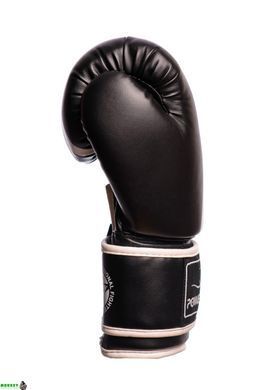 Боксерские перчатки PowerPlay 3010 черно-белые 8 унций