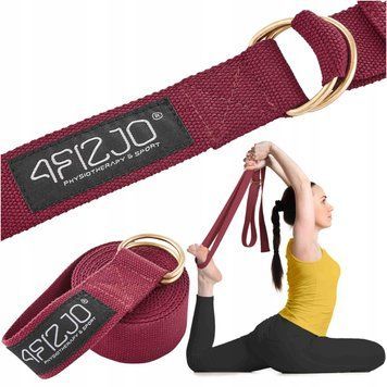 Ремінь для йоги 4FIZJO 300 см Red (P-5907739315373)