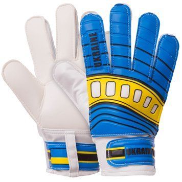 Перчатки вратарские детские UKRAINE SP-Sport FB-0205-1 8 размер голубой-желтый