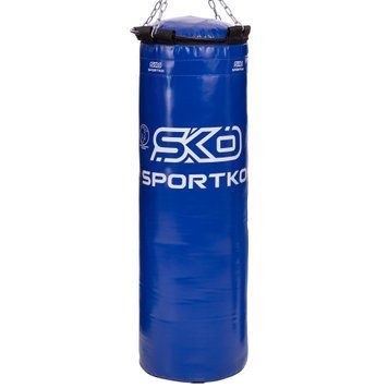 Мішок боксерський Циліндр з кільцем та ланцюгом ЕЛІТ SPORTKO MP-22 Синій висота 110см
