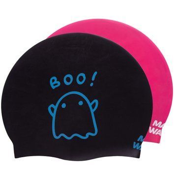 Шапочка для плавання двостороння MadWave BOO! reversible M055022 Чорно-рожевий
