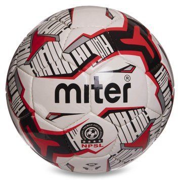 Мяч футбольный MITER BALLONSTAR MR-16 Белый-красный №5 PU