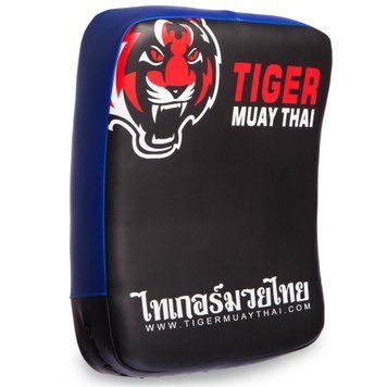 Маківара Вигнута (1шт) шкіряна MAUY THAI TIGER 0SP-Sport 0676 Синій (підтримка для рук, р-р 40см,)