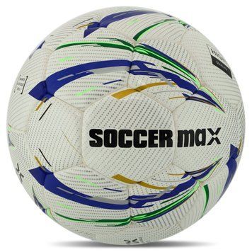 Мяч футбольный SOCCERMAX FB-8070 Белый-синий №5 PU
