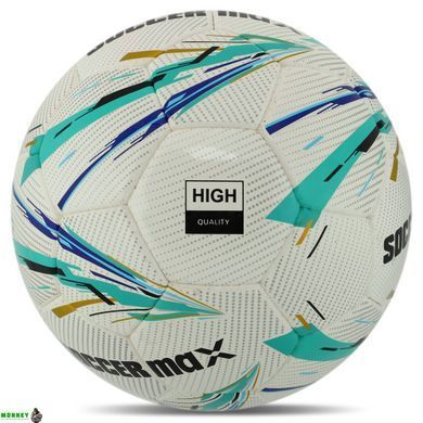 Мяч футбольный SOCCERMAX FB-8070 Белый-синий №5 PU