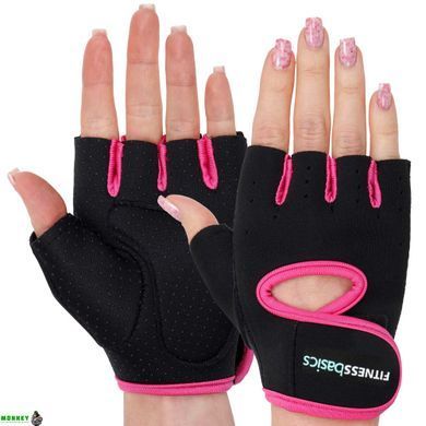 Рукавички для фітнесу та тренувань FITNESS BASICS BC-893 Чорний-синій S
