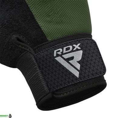 Перчатки для фитнеса RDX W1 Half Army Green Plus L