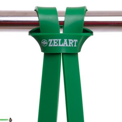 Резинка петля для подтягиваний Zelart FI-941-4 POWER BANDS зеленый