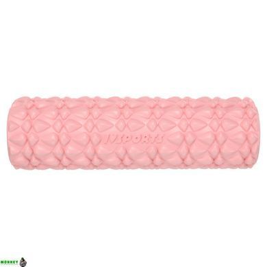 Роллер массажный цилиндр (ролик мфр) заполненный пеной 45см Grid Bubble Roller SP-Sport FI-9391 Голубой