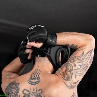 Боксерский шлем Phantom APEX Cage Black (капа в подарок)