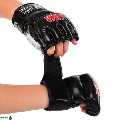 Рукавички для змішаних єдиноборств MMA UCF BO-0397 Чорний XS XS-2XL