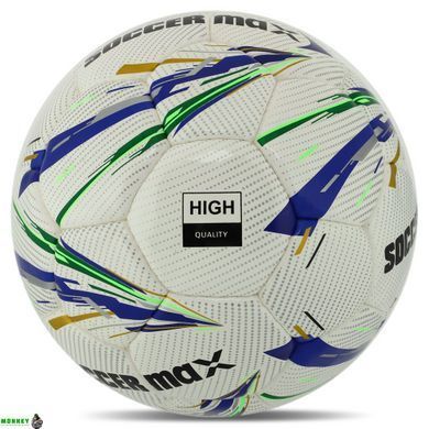 Мяч футбольный SOCCERMAX FB-8070 Белый-синий №5 PU
