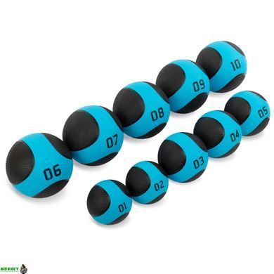 М'яч медичний медбол Medicine Ball LiveUpLP8112-3 3кг чорний-синій