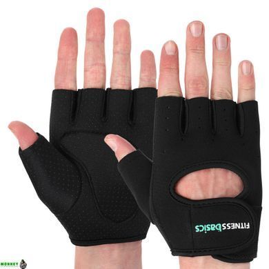 Рукавички для фітнесу та тренувань FITNESS BASICS BC-893 Чорний-синій S